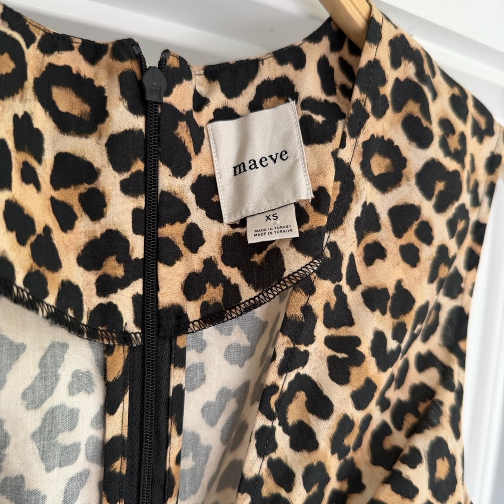 SHIPS TODAY! Maeve Leopard Print Bow Front Peplum Blouse - Picture 6 of 6